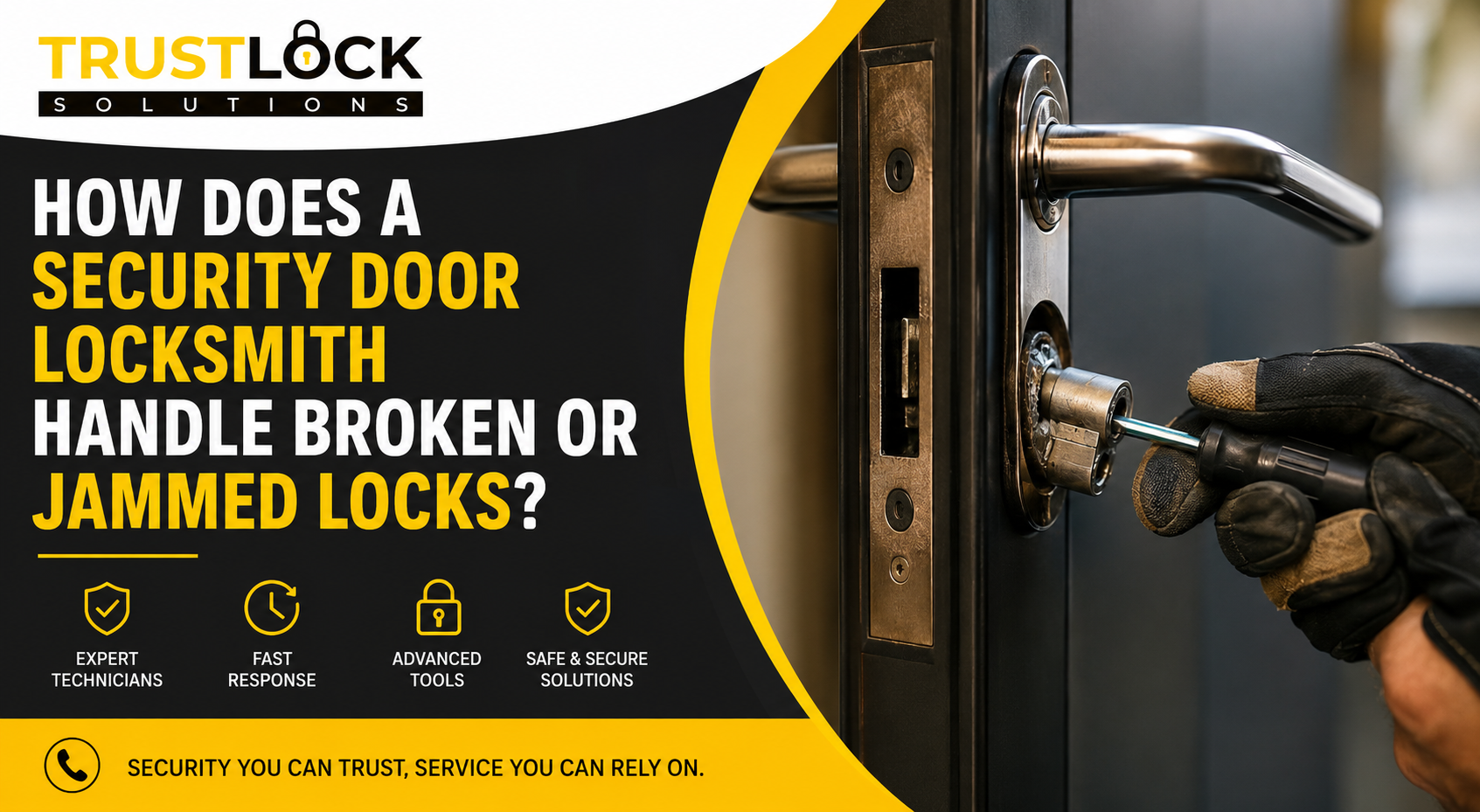 How Does a Security Door Locksmith Handle Broken or Jammed Locks